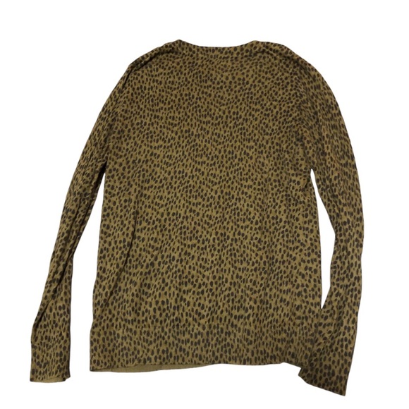 Banana Republic Womanʻs Medium green animal print sweater - Picture 2 of 7